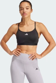 adidas Aeroreact Training 3-Streifen Sport-BH schwarz (Damen)