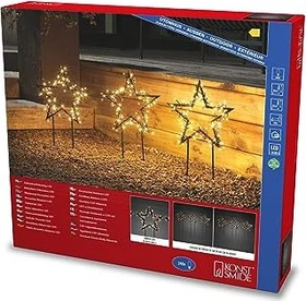 Konstsmide Metallstern-Set LED 240x bernstein, 3 Stück