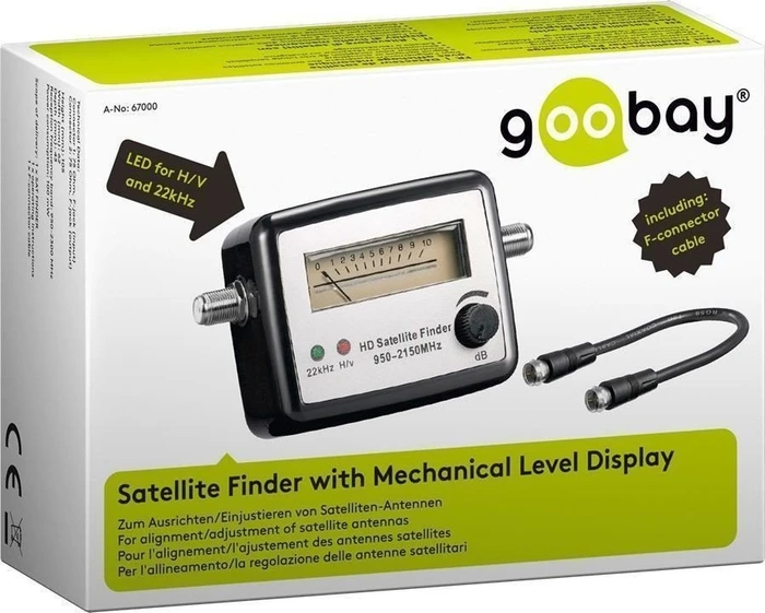 Wentronic Goobay Satelliten-Finder mit mechanischer Pegelanzeige