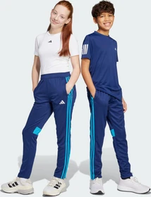 adidas Tiro 25 Essentials Trainingshose lang dark blue/shock cyan/white (Junior)