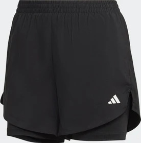 adidas Aeroready Made For Trainining Minimal 2in1 Hose kurz schwarz/weiß (Damen)