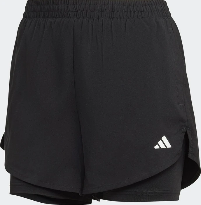 adidas Aeroready Made For Trainining Minimal 2in1 Hose kurz schwarz/weiß (Damen)
