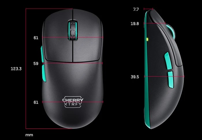 Cherry Xtrfy M68 Wireless schwarz, USB