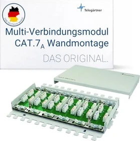 Telegärtner VM 8-8 Multi-Verbindungsmodul für Cat7a, 6-fach Wandgehäuse