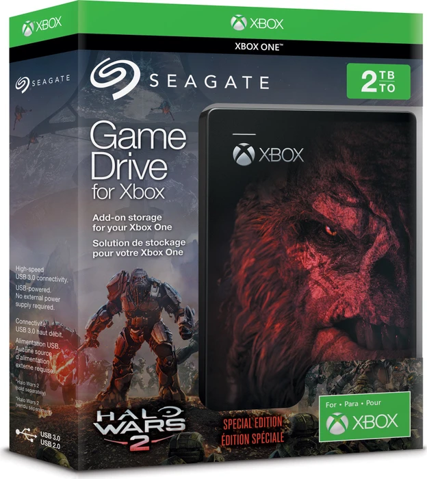 Seagate Game Drive for Xbox - Halo Wars 2 Special Edition, 2TB, USB 3.0 Micro-B