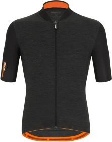 Santini Colore Puro Trikot kurzarm schwarz (Herren)
