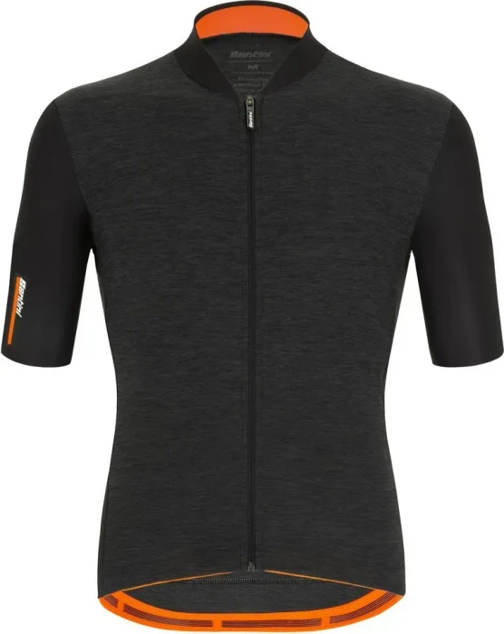 Santini Colore Puro Trikot kurzarm schwarz (Herren)