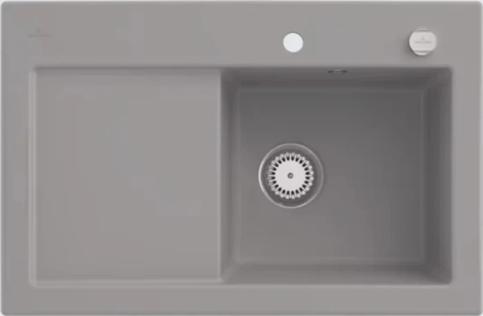 Villeroy & Boch Subway 45 Einbau Becken rechts mit Ablauffernbedienung fossil
