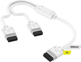 Corsair iCUE LINK auf 2x iCUE LINK Verteiler, 60cm, weiß