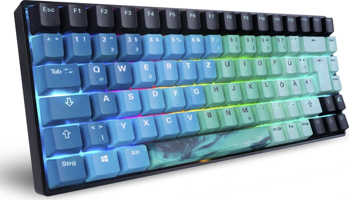 Sharkoon Skiller SGK50 S3 Ultimate Rev2 Set, PBT, blau/schwarz, LEDs RGB, hot-swap, Sharkoon Linear, USB, DE