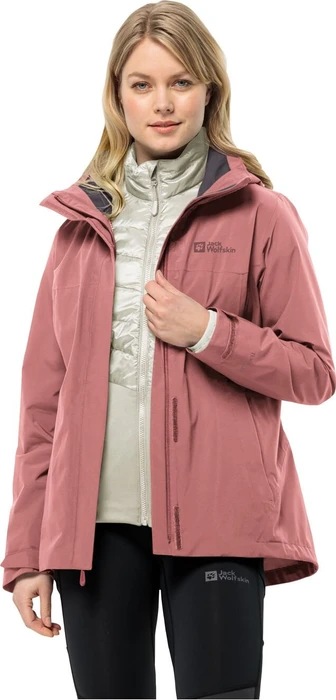 Jack Wolfskin Luntal 3in1 Funktionsjacke mineral red (Damen)
