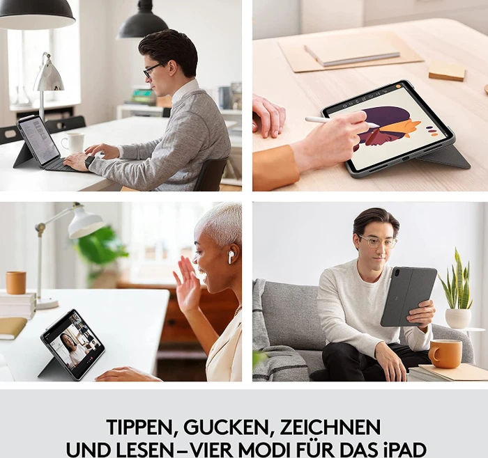 Logitech Combo Touch für iPad Air 4/iPad Air 5, grau, IT