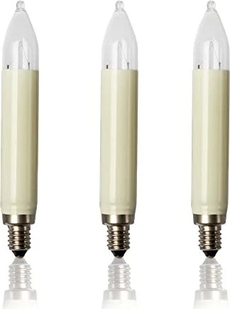 Hellum Kleinschaftkerze 16V Ersatzbirne für Weihnachtsbeleuchtung 3W E10, 3 Stück