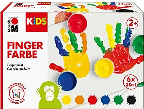 Marabu Kids Fingerfarbe Set 6 Stück 35ml