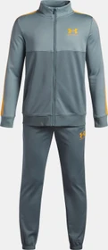 Under Armour Rival Colorblock Trainingsanzug jasper blue/serpentine/squad orange (Junior)