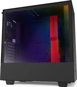 NZXT H510i, schwarz/rot, Glasfenster