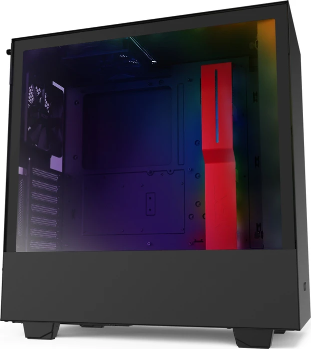 NZXT H510i, schwarz/rot, Glasfenster