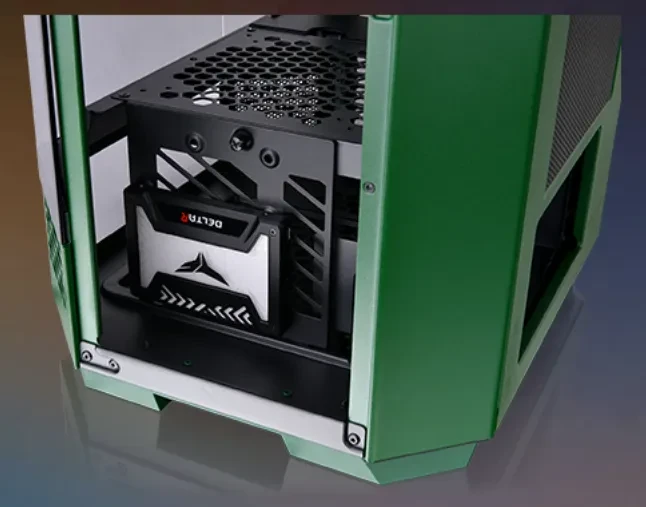 Thermaltake The Tower 300 Racing Green, grün, Glasfenster