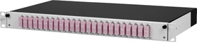 Metz Connect OpDAT slide splice LWL-Patchpanel SC-D Kupplungen, OM4 violett, 24-Port, 1HE, 1HE