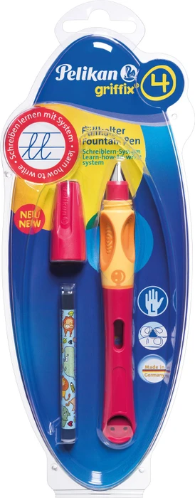 Pelikan griffix 4 cherry, linke Hand, Blister