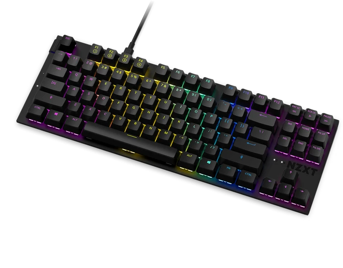 NZXT Function Tenkeyless, matt, LEDs RGB, hot-swap, schwarz, Gateron RED, USB, DE