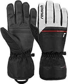Reusch Snow King Skihandschuhe white/fire red/black