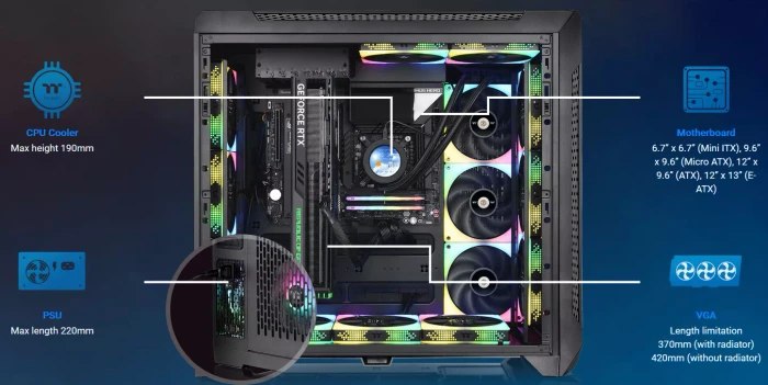 Thermaltake CTE C750 Air, schwarz, Glasfenster