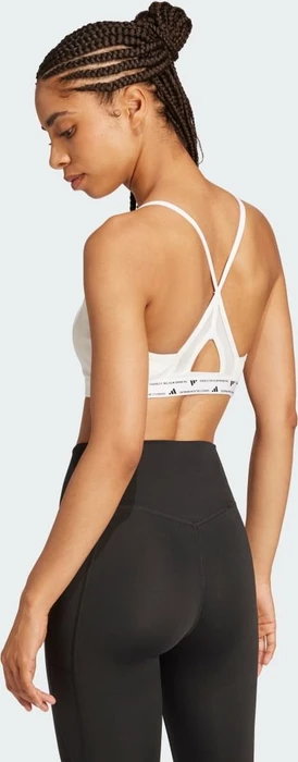adidas Aeroreact Training 3-Streifen Sport-BH weiß (Damen)