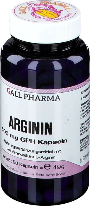 Arginin 500mg GPH Kapseln, 80 Stück