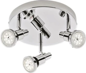 Briloner LED Spot rund 3-flammig chrom
