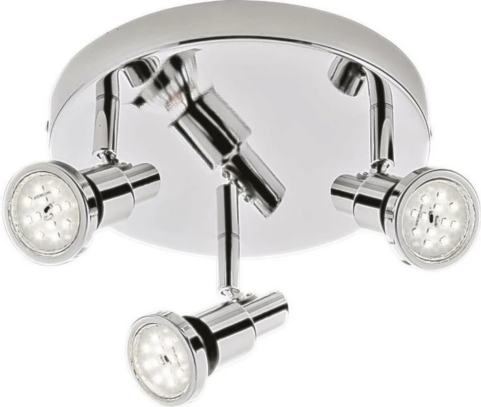 Briloner LED Spot rund 3-flammig chrom
