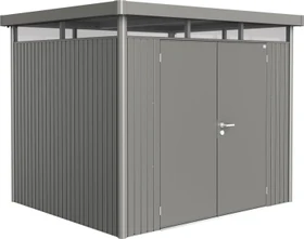 Biohort HighLine H3 Gerätehaus mit Doppeltür quarzgrau-metallic