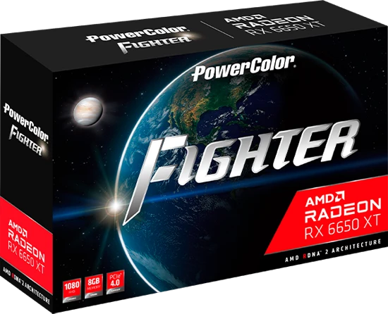 PowerColor Fighter Radeon RX 6650 XT, 8GB GDDR6, HDMI, 3x DP