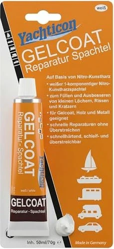 Yachticon Gelcoat Reparaturspachtel weiß, 70g