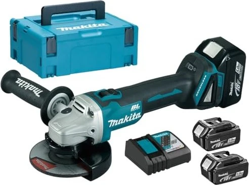 Makita DGA504RT3J Akku-Winkelschleifer inkl. MAKPAC + 3 Akkus 5.0Ah