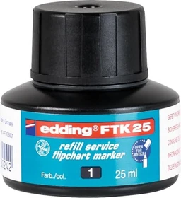 edding FTK25 Flipchartmarker Tintenflasche schwarz, 25ml