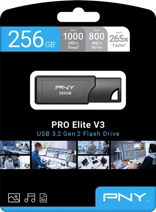 PNY Pro Elite V3 256GB, USB-A, USB 3.2 Gen 2×1