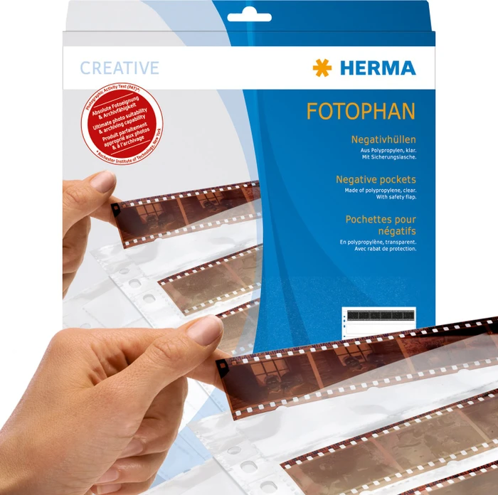 Herma 4 Streifen Negativ-Hüllen, 100 Stück