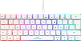 Deltaco Gaming Mini Mechanical 60% Layout, weiß, Content RED, USB, DE (GAM-075-W-DE)
