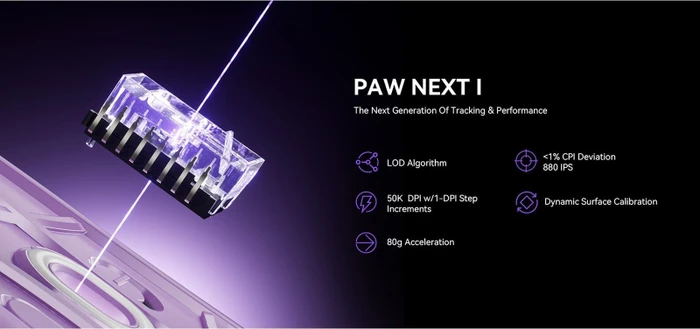 Lamzu Thorn V2 8K Wireless Gaming Mouse violett, USB