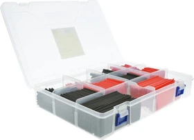 DeLOCK Schrumpfschlauch Sortimentsbox, rot/schwarz, 520 Stück
