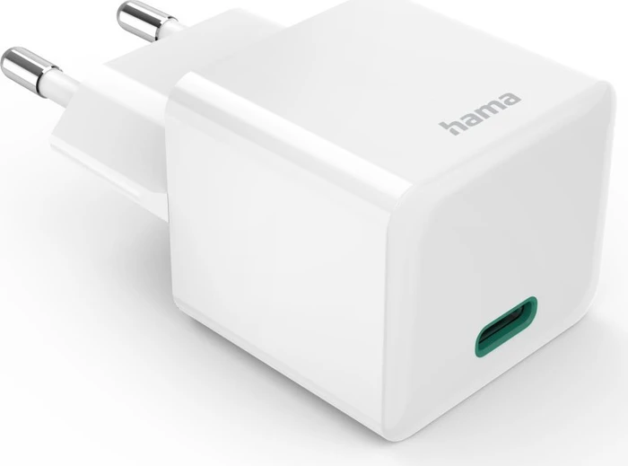 Hama Schnellladegerät USB-C PD/Qualcomm GaN Mini-Ladegerät 30W weiß
