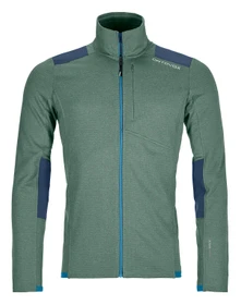 Ortovox Fleece Light Grid Hooded Funktionsjacke green forest (Herren)