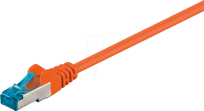 goobay Patchkabel, Cat6a, S/FTP, RJ-45/RJ-45, 10m, orange
