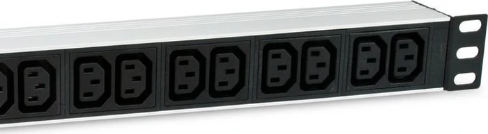 Equip 19" PDU Aluminium Steckdosenleiste, mit Schalter, 1HE, 12-fach, 16A/250V, silber, 1.8m