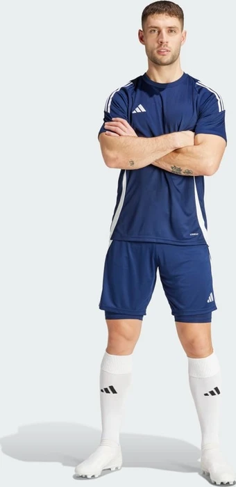 adidas Tiro 24 2-in-1 Hose kurz team navy blue 2/white (Herren)