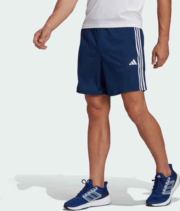 adidas Train Essentials Piqué 3-Streifen Trainingshose kurz dark blue/white (Herren)