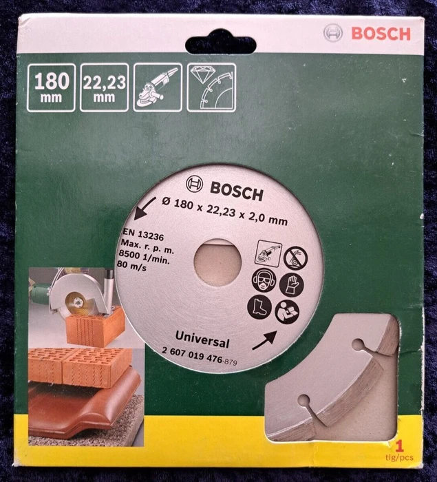 Bosch DIY Baumaterial Diamanttrennscheibe, 180x2x22.23mm, 1 Stück