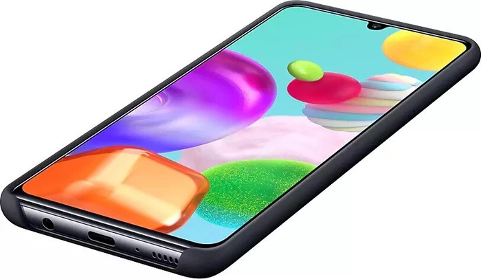 Samsung Silicone Cover für Galaxy A41 schwarz
