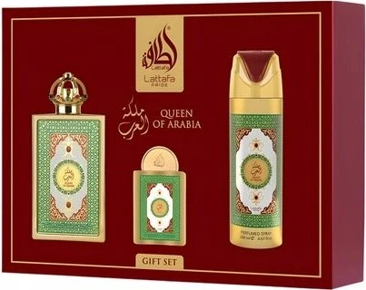 Lattafa Pride Queen Of Arabia EdP 100ml + EdP 20ml + Deo Spray 200ml Duftset